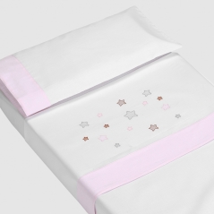 Juego sÃ¡banas 2 piezas Star rosa de Cotinfant